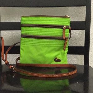 Dooney and Bourke nylon multi-zipper crossbody